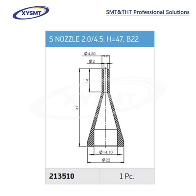 213510 S NOZZLE 2.0-4.5 H=47 B22 cho Ersa Chiếc phụ tùng máy hàn