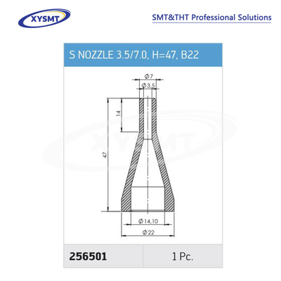 256501 S NOZZLE 3.5-7.0 H=47 B22 cho Ersa Chiếc phụ tùng máy hàn