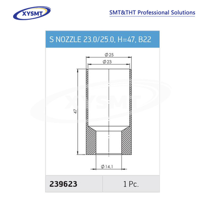239623 S NOZZLE 23.0-25.0 H=47 B22 cho Ersa Chiếc phụ tùng máy hàn
