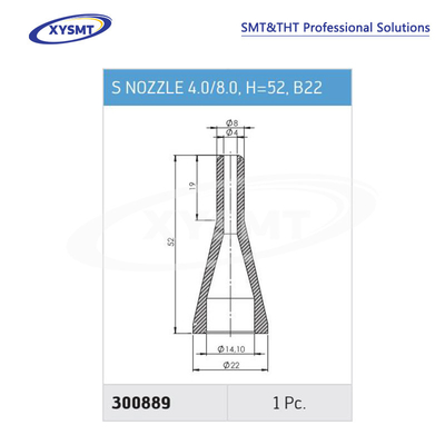 300889 S NOZZLE 4.0-8.0 H=52 B22 cho Ersa Chiếc phụ tùng máy hàn