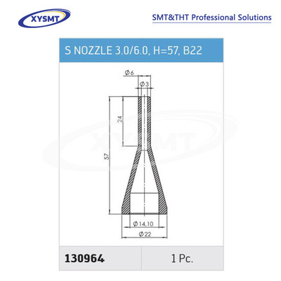 130964 S NOZZLE 3.0-6.0 H=57 B22 cho Ersa Chiếc phụ tùng máy hàn