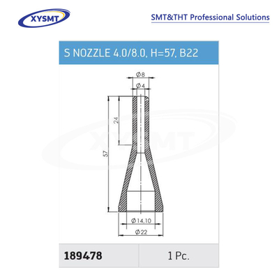 189478 S NOZZLE 4.0-8.0 H=57 B22 cho Ersa Chiếc phụ tùng máy hàn