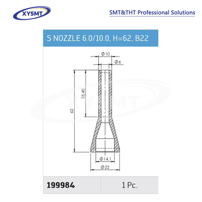 199984 S NOZZLE 6.0-10.0 H=62 B22 cho Ersa Chiếc phụ tùng máy hàn
