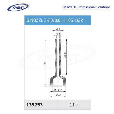 135253 S NOZZLE 4.0-8.0 H=65 B22 cho Ersa Chiếc phụ tùng máy hàn