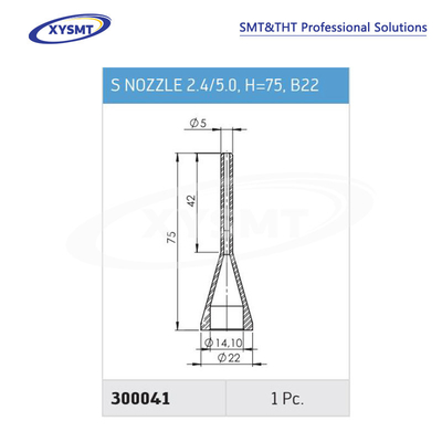 300041 S NOZZLE 2.4-5.0 H=75 B22 cho Ersa Chiếc phụ tùng máy hàn