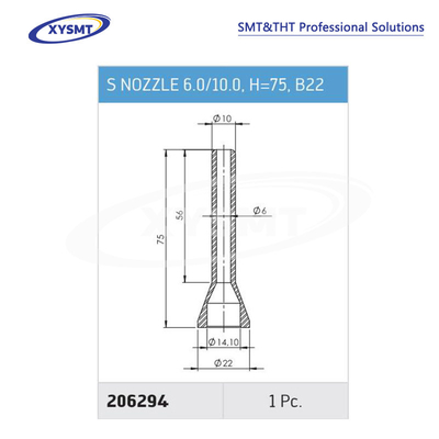 206294 S NOZZLE 6.0-10.0 H=75 B22 cho Ersa Chiếc phụ tùng máy hàn