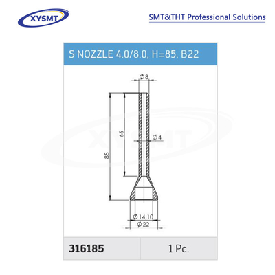 316185 S NOZZLE 4.0-8.0 H=85 B22 cho Ersa Chiếc phụ tùng máy hàn