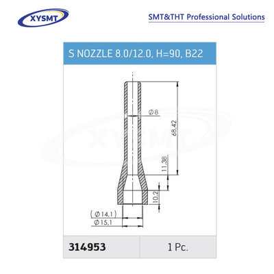 314953 S NOZZLE 8.0-12.0, H=90 B22 cho Ersa Chiếc phụ tùng máy hàn