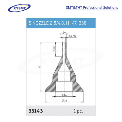 33143 S NOZZLE 2.5-4.0 H=47 B36 cho Ersa Chiếc phụ tùng máy hàn