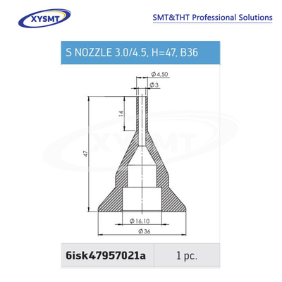 6isk47957021a S NOZZLE 3.0-4.5 H=47 B36 cho Ersa Máy hàn phụ tùng