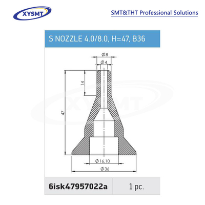 6isk47957022a S NOZZLE 4.0-8.0 H=47 B36 cho Ersa Máy hàn phụ tùng