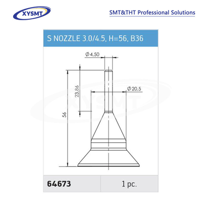 64673 S NOZZLE 3.0-4.5 H=56 B36 cho Ersa Chiếc phụ tùng máy hàn