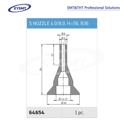 64654 S NOZZLE 4.0-8.0 H=56 B36 cho Ersa Chiếc phụ tùng máy hàn