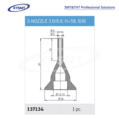 137134 S NOZZLE 3.0-6.0 H=58 B36 cho Ersa Chiếc phụ tùng máy hàn