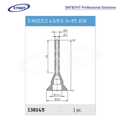 138145 S NOZZLE 4.0-8.0 H=85 B36 cho Ersa Chiếc phụ tùng máy hàn