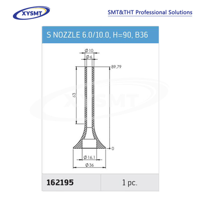 162195 S NOZZLE 6.0-10.0 H=90 B36 cho Ersa Chiếc phụ tùng máy hàn